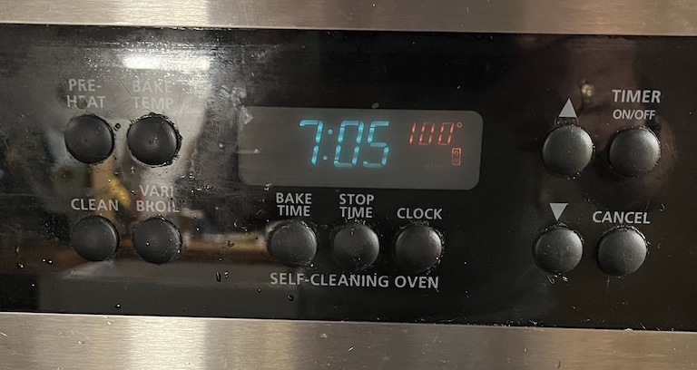 Original oven display